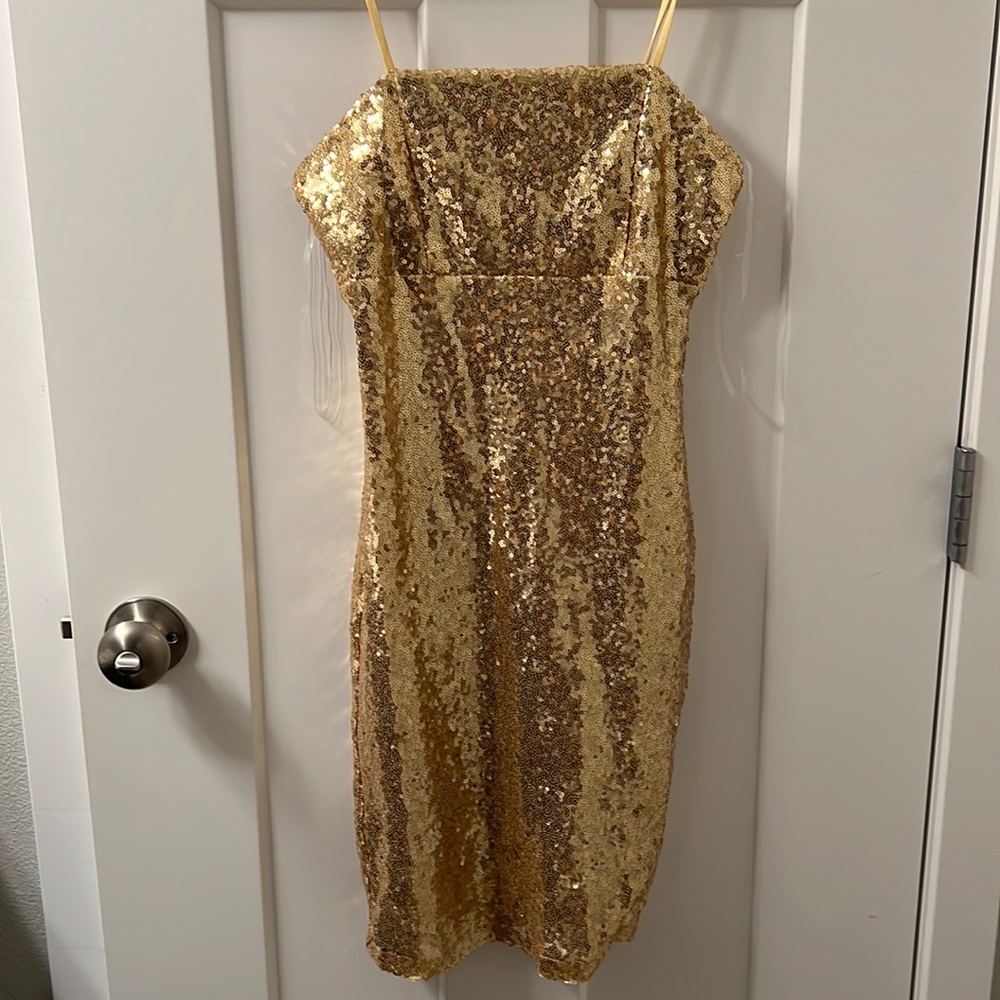 Gold sequin dress brand new, never worn